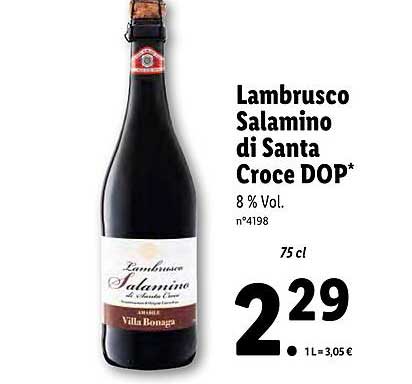 lambrusco salamino di santa croce dop