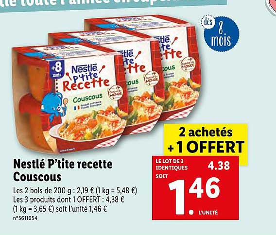 nestlé ptite recette couscous
