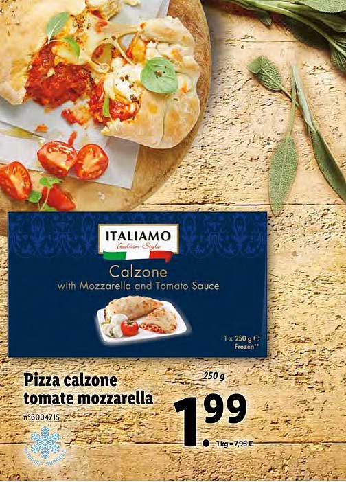 pizza calzone tomate mozzarella italiamo