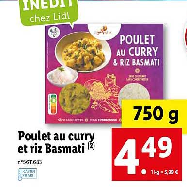 Poulet Au Curry Et Riz Basmati