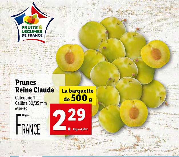 prunes reine claude