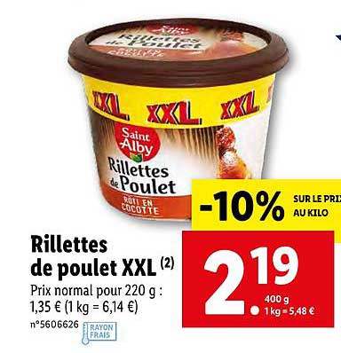 rillettes de poulet xxl saint alby