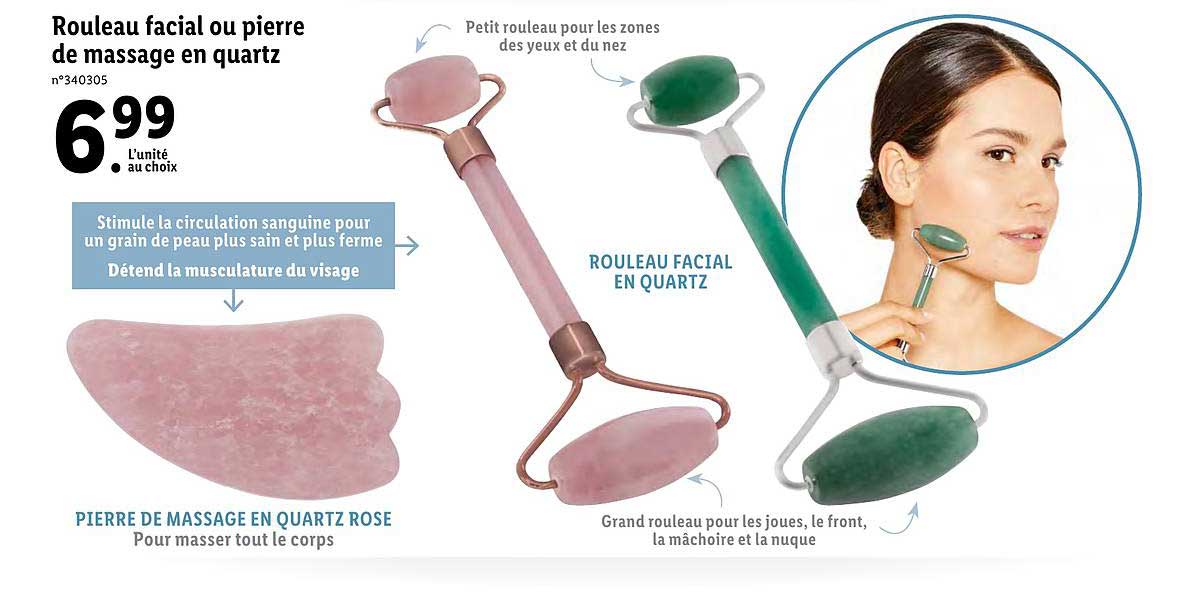 Rouleau Facial Ou Pierre De Massage En Quartz