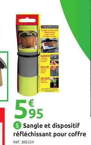 sangle et dispositif réfléchissant pour coffre
