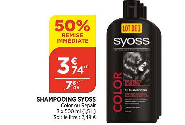 Shampooing Syoss 50% De Remise Immédiate