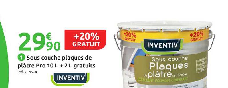 sous couche plaques de plâtre pro inventiv