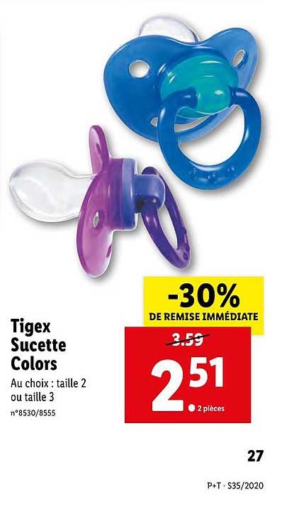 Tigex Sucette Colors