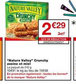 "nature valley" crunchy avoine et miel