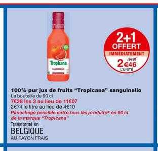100% Pur Jus De Fruits "tropicana Sanguinello"