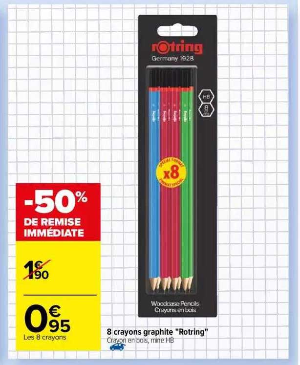 8 crayons graphite "rotring"