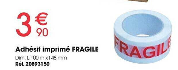 Adhésif Imprimé Fragile