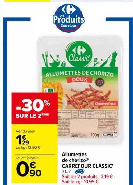 Allumettes De Chorizo Carrefour Classic