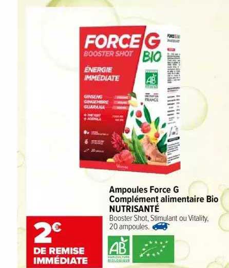 Ampoules Force G Complément Alimentaire Bio Nutrisanté