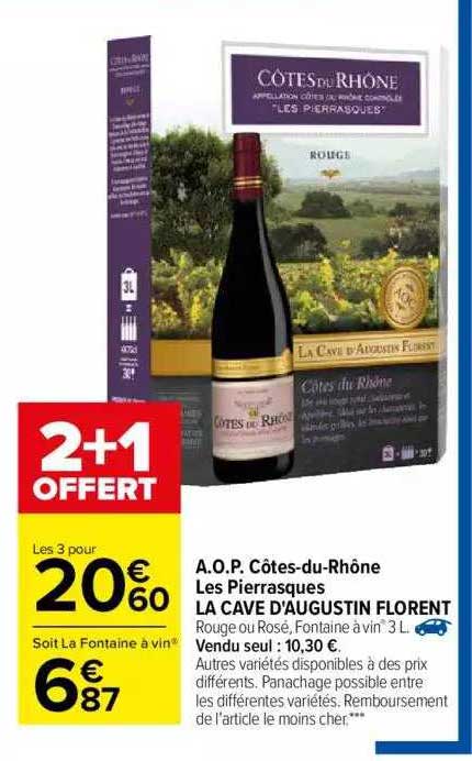 aop côtes-du-rhône les pierrasques la cave d'augustin florent