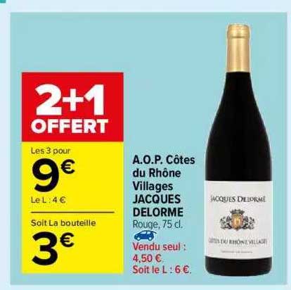 aop côtes du rhöne villages jacques delorme