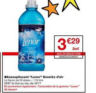 assouplissante lenor envolée d'air