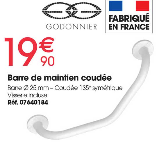 barre de maintien coudée