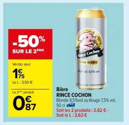 bière rince cochon