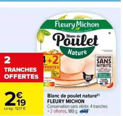 Blanc De Poulet Nature Fleury Michon