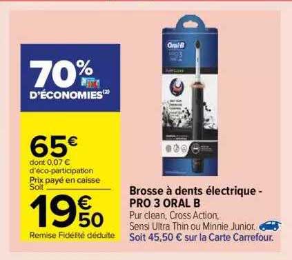 brosse à dents électrique pro 3 oral b