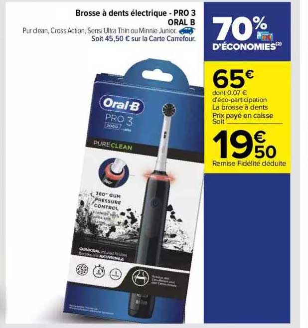 brosse à dents électrique pro 3 oral b