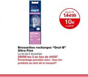 brossettes recharges "oral-b" ultra fine