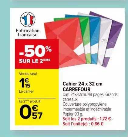 Cahier 24 X 32 Cm Carrefour