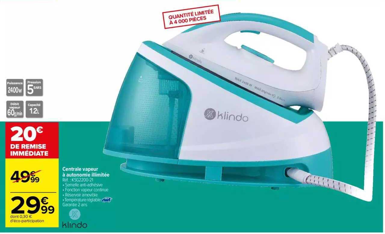 centrale vapeur à autonomie illimitée klindo