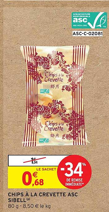 chips à la crevette ASC sibell