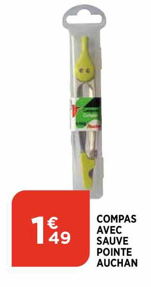 compas avec sauve pointe auchan