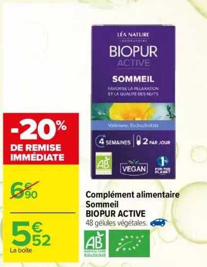 complément alimentaire sommeil biopur active
