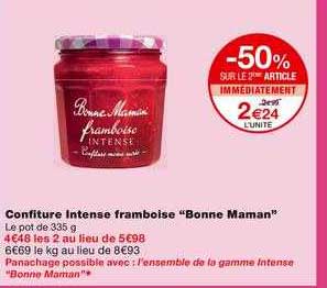 confiture intense framboise "bonne maman"