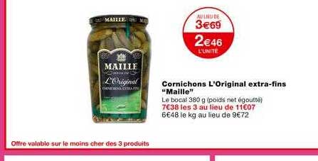 cornichons l'original extra-fins „maille”
