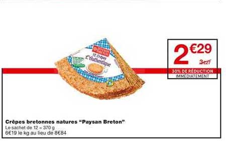 crèpes bretonnes natures "paysan breton"