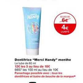 Dentifrice "merci Handy" Menthe