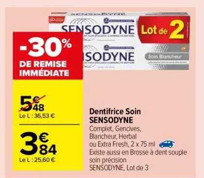 Dentifrice Soin Sensodyne
