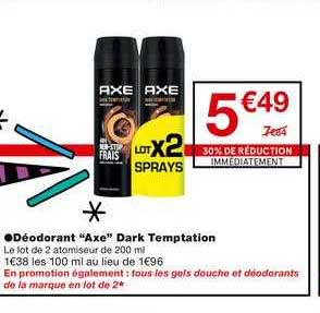déodorant axe dark temptation
