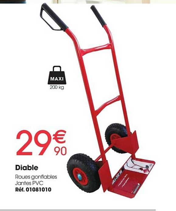 diable roues gonflables jantes pvc