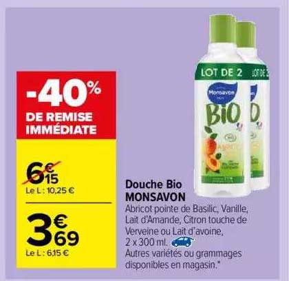 Douche Bio Monsavon
