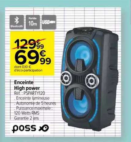 Enceinte High Power Psparty120 Poss