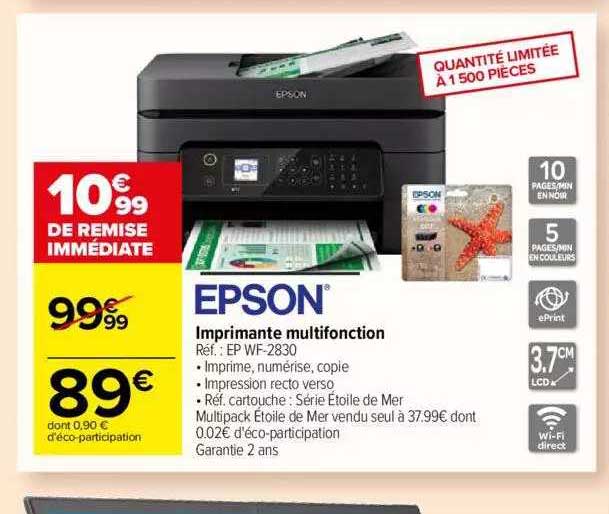 Epson Imprimante Multifonction Ep Wf-2830