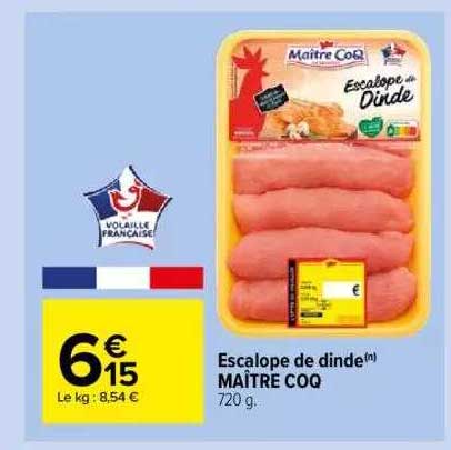 escalope de dinde maître coq