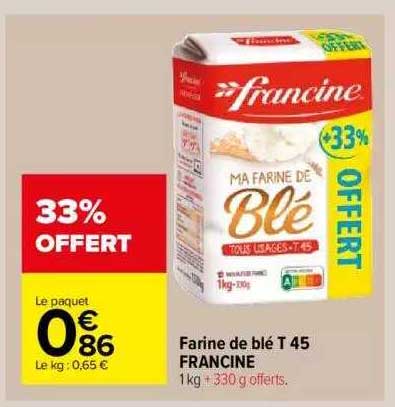 farine de blé t45 francine