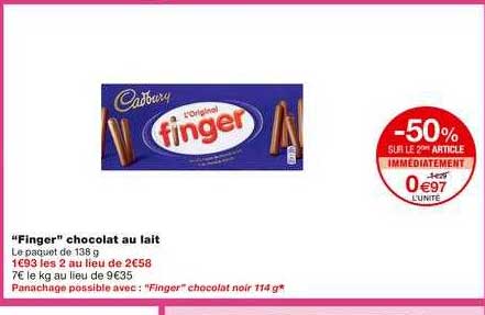 finger chocolat au lait