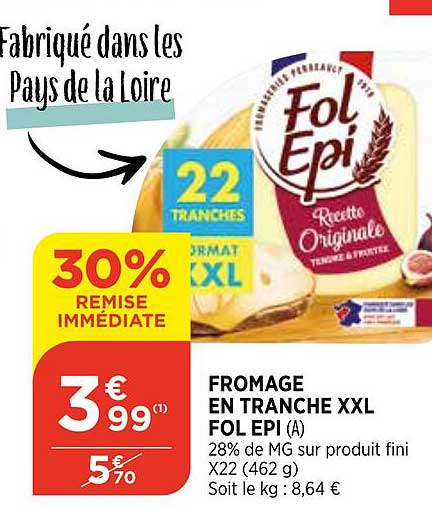 fromage en tranche XXL fol epi