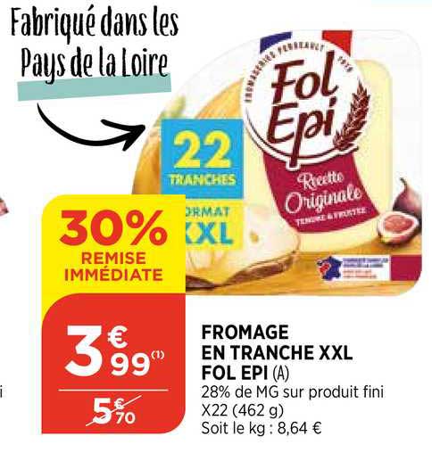 fromage en tranche XXL fol epi