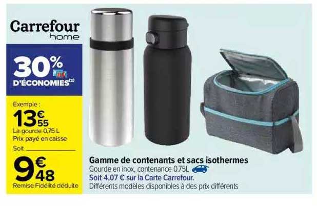 gamme de contenants et sacs isothermes carrefour home