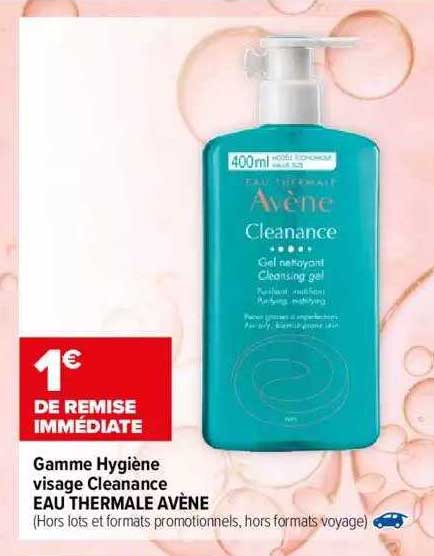 gamme hygiène visage cleanance eau thermale avène
