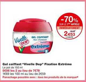 gel coiffant "vivelle dop" fixation extrême