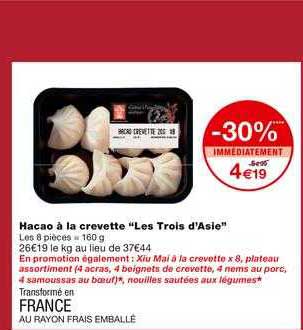 hacao à la crevette "les trois d'asie"